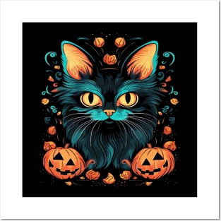 Somali Cat Halloween Posters and Art